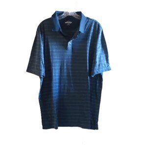 Glacier Mens Large Short Sleeve Navy Performance Polo Shirt